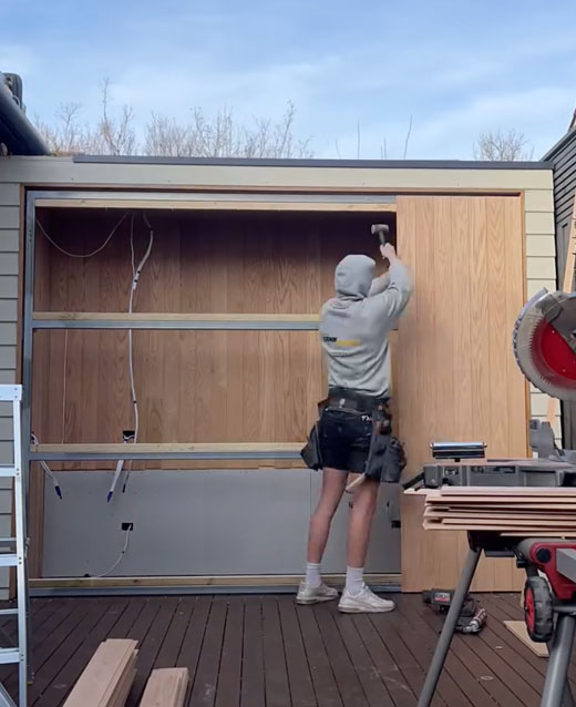 door for small backyard bbq area