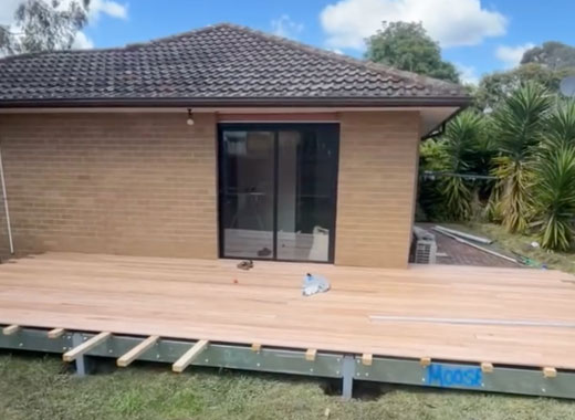 entertaining deck area construction