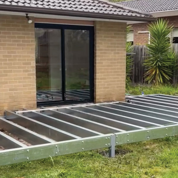 steel base for deck in ringwood