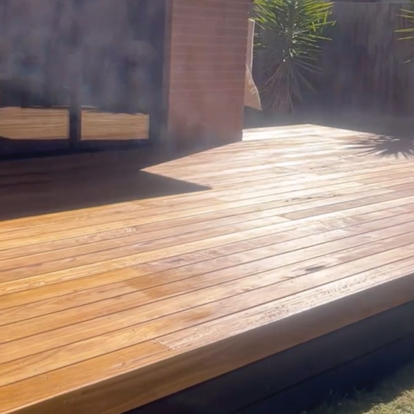 deck ready to seal and stain